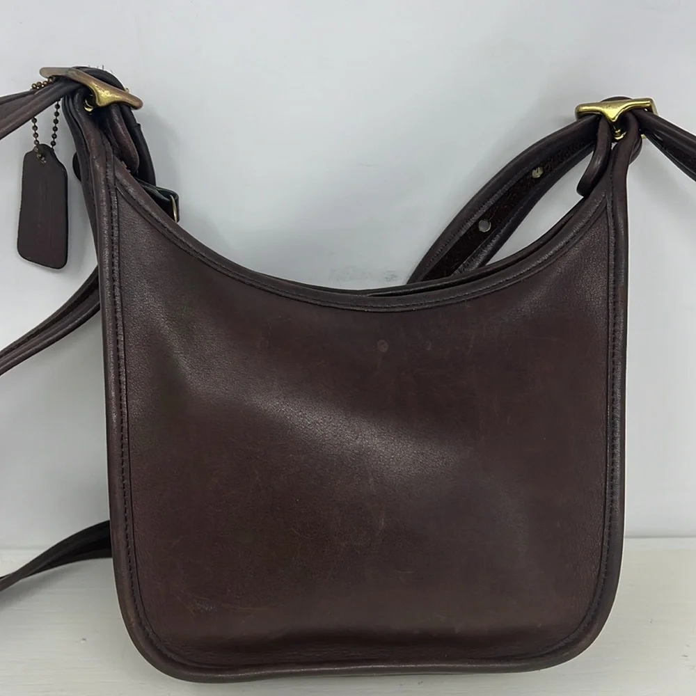 Coach Dark Brown Leather Hobo Bag with Gold Hardware - Picture 8 of 15
